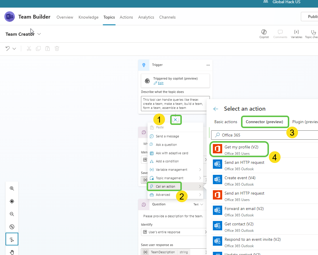 Add Office 365 Action